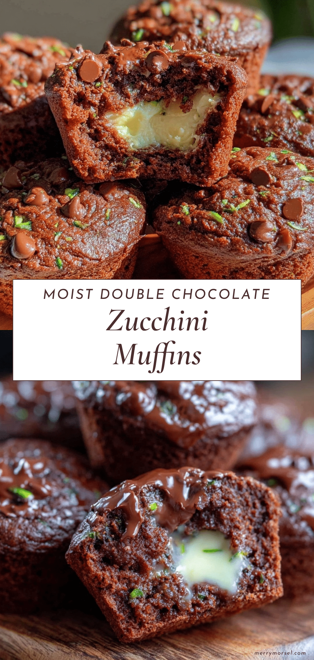 moist double chocolate zucchini muffins recipe