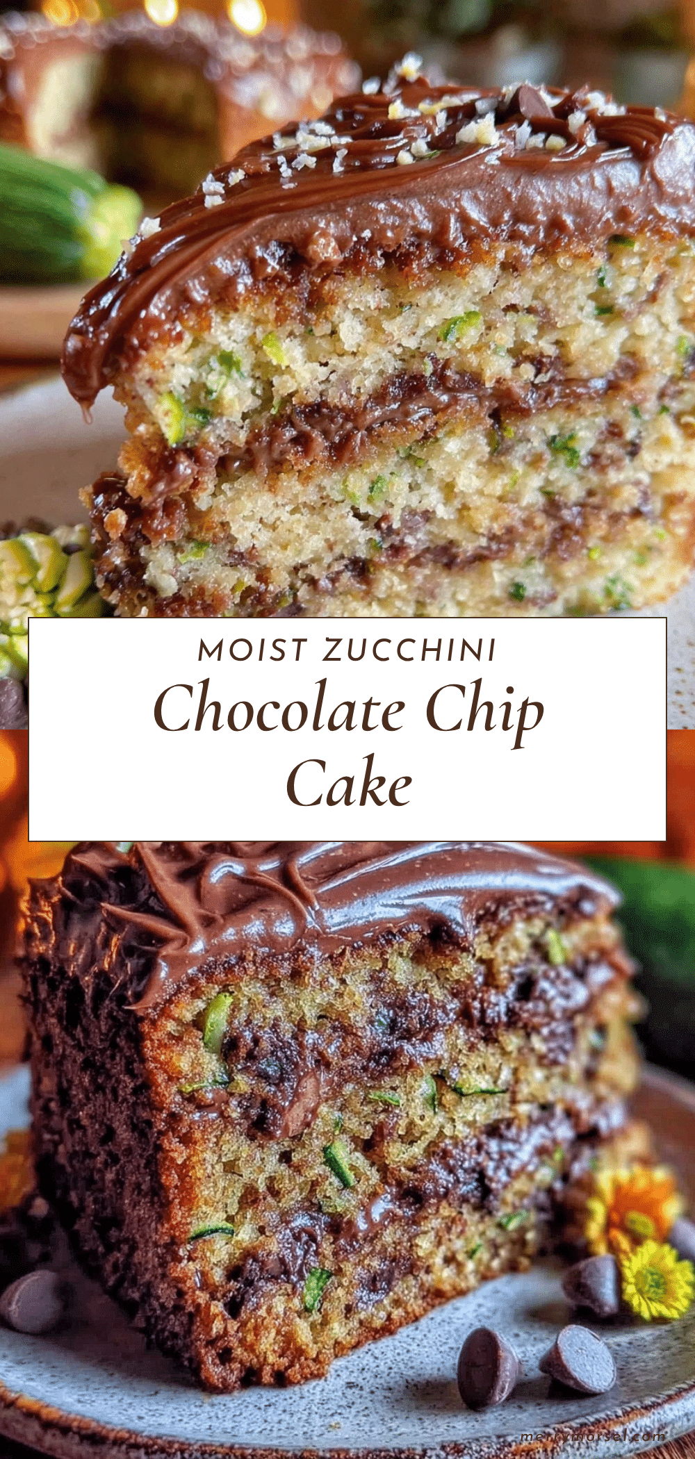 moist zucchini chocolate chip cake recipe