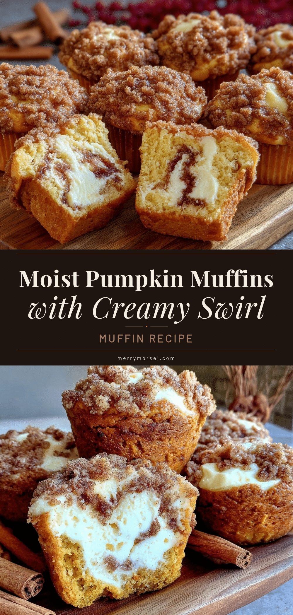 pumpkin cream cheese swirl muffins recipe