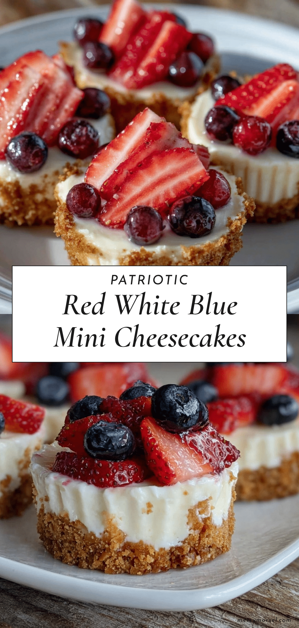 red white and blue mini cheesecake cups recipe