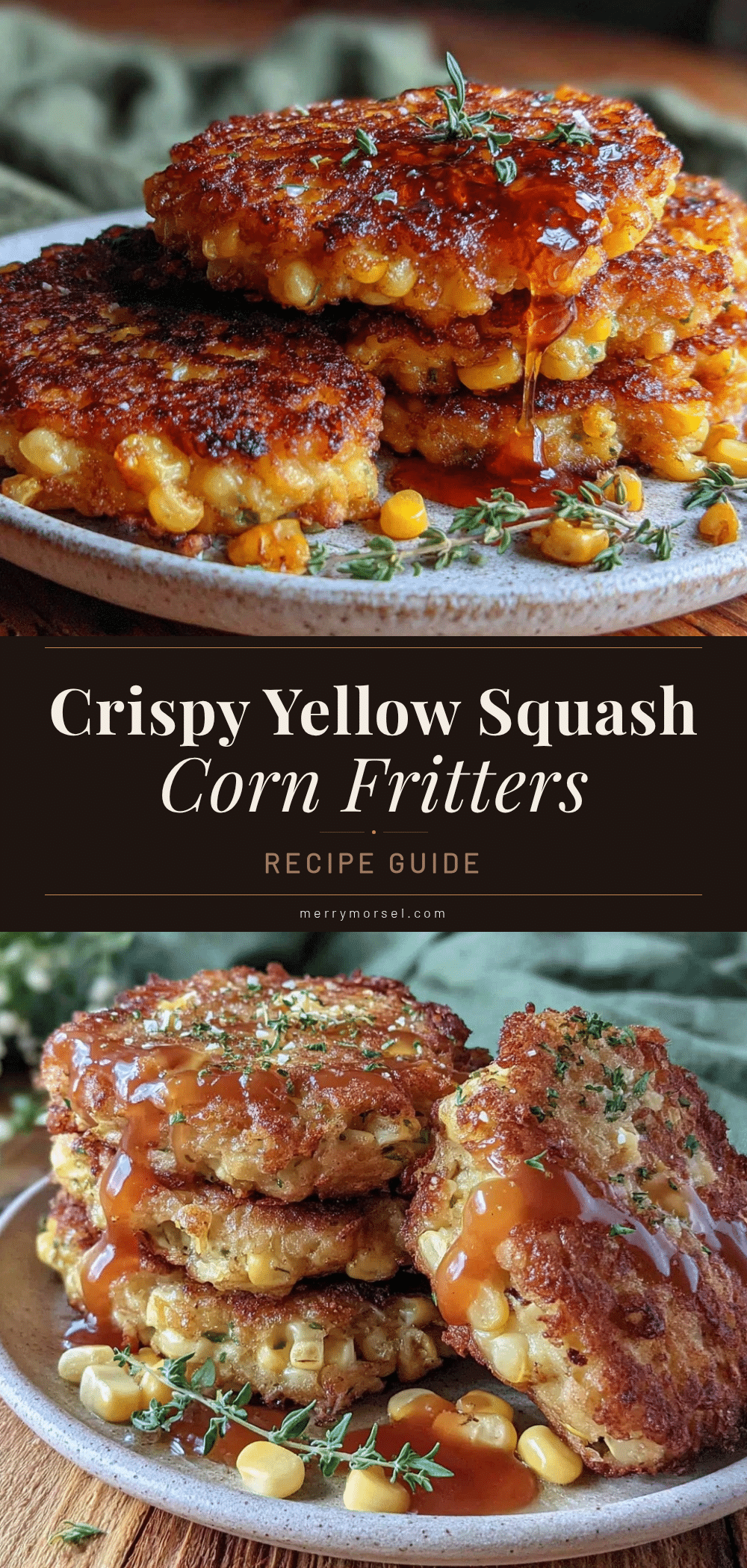 yellow squash corn fritter cakes recipe