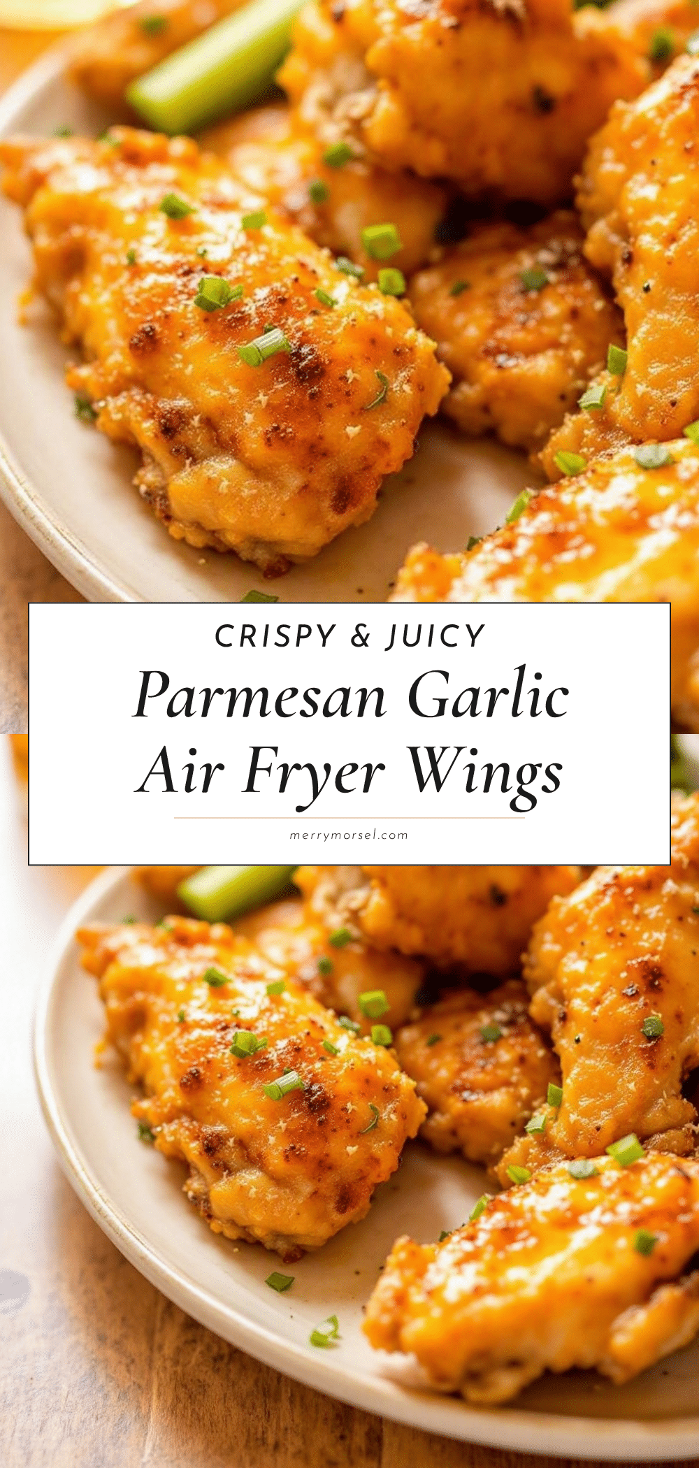air fryer parmesan garlic wings recipe
