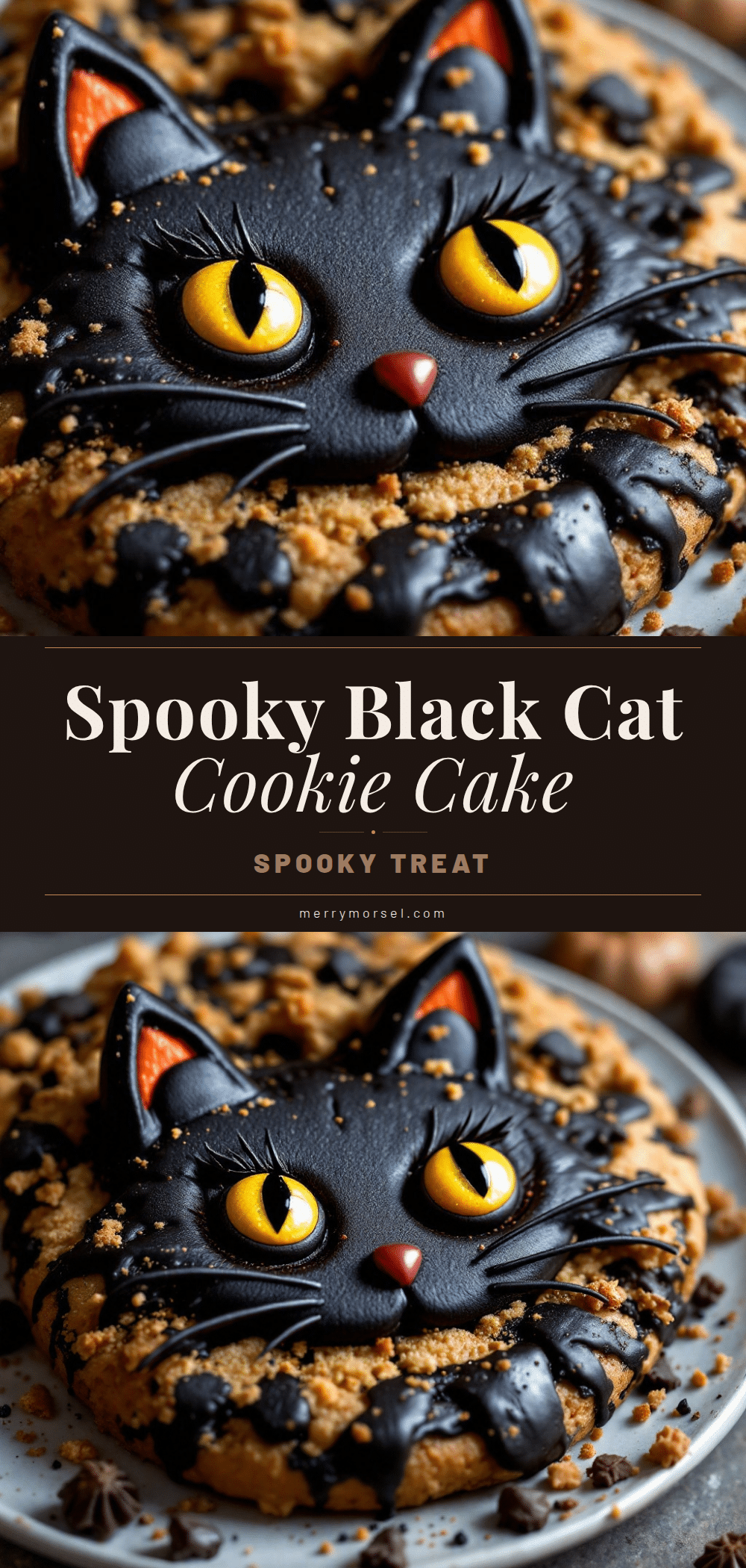 black cat halloween cookie cake recipe