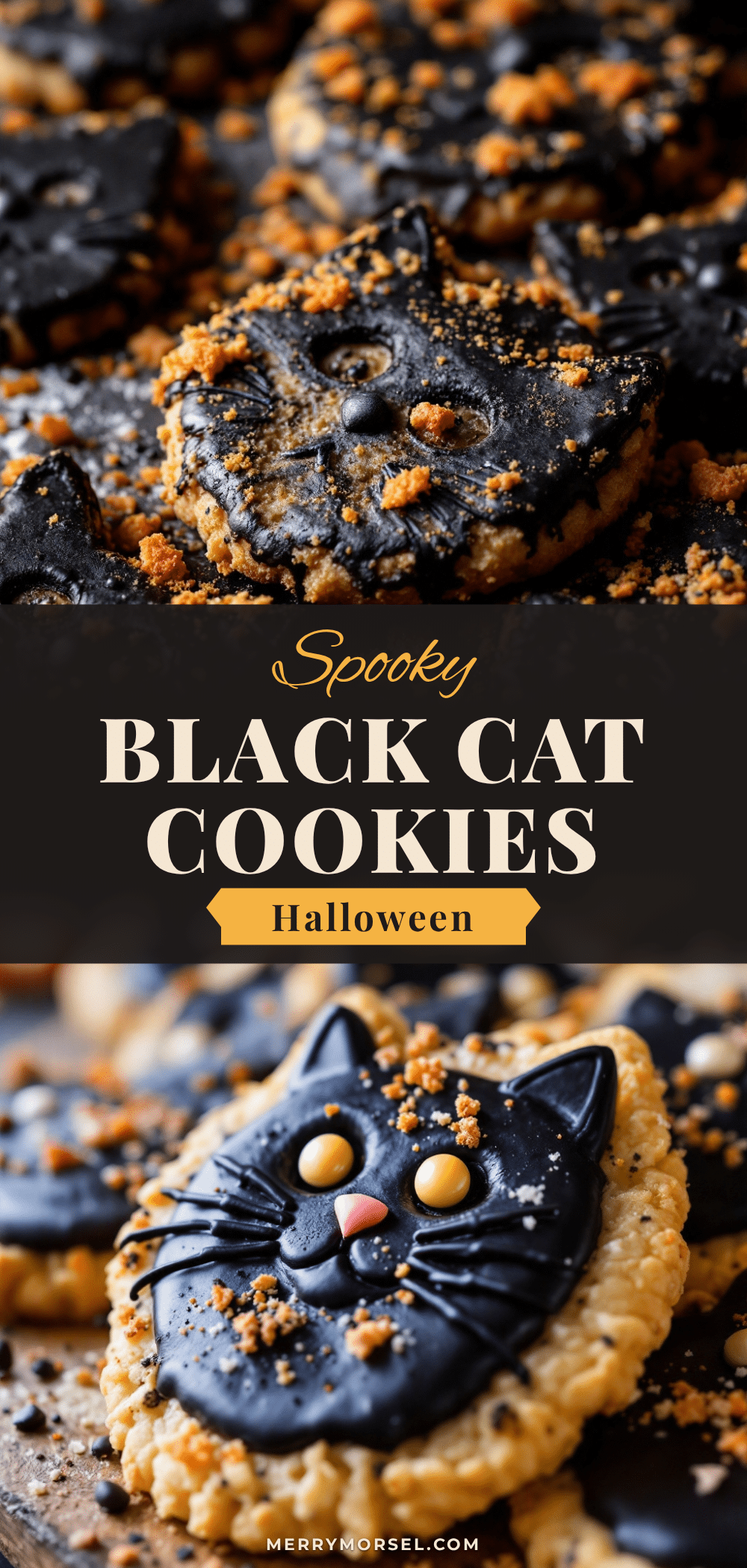 black cat Halloween sugar cookies recipe