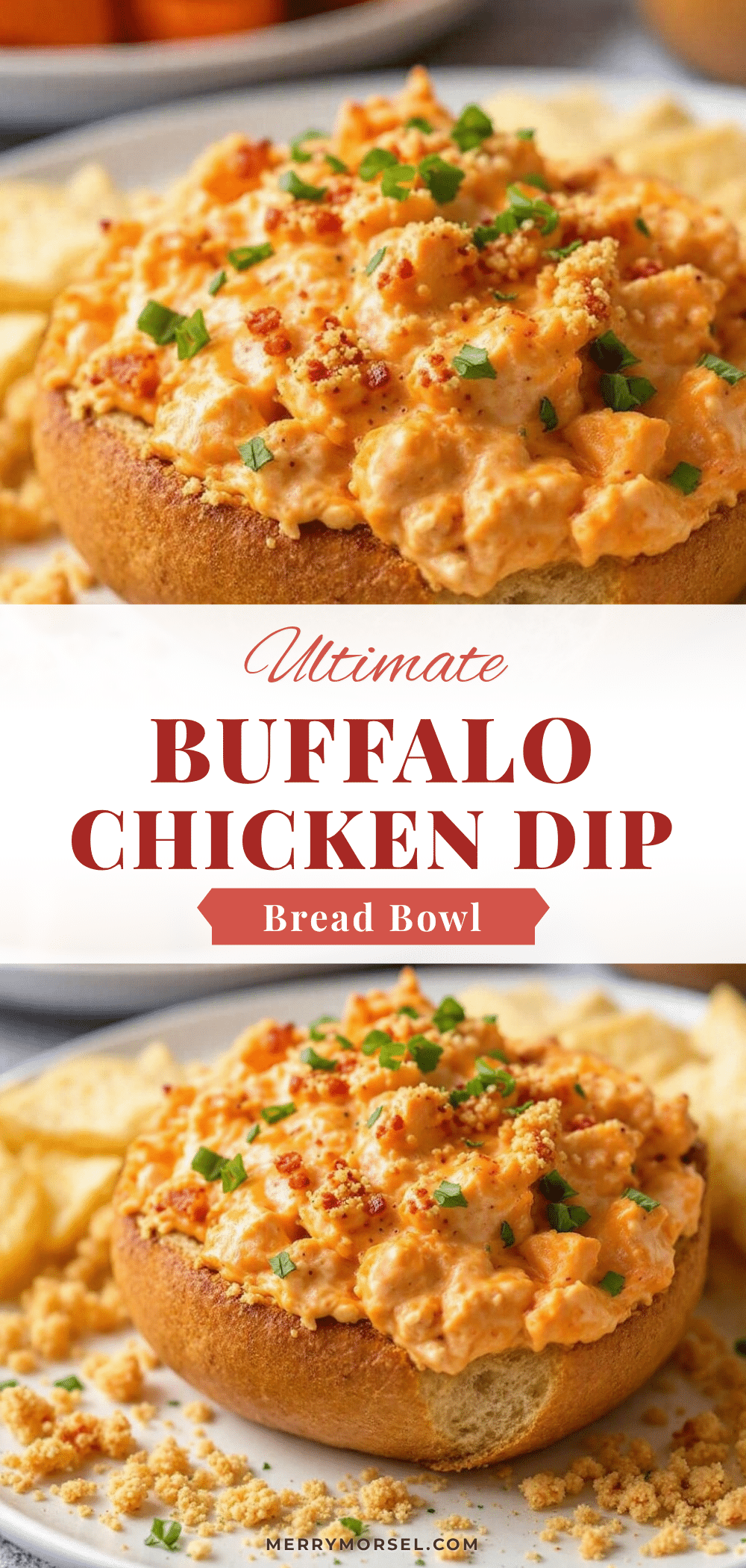 buffalo chicken dip stuffed bread bowl recipe