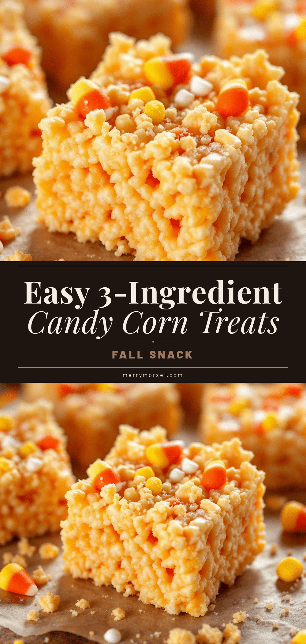 candy corn rice krispie treats recipe