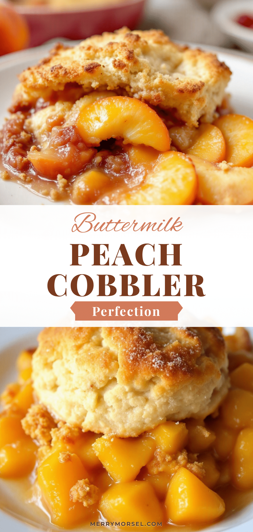 classic peach cobbler with buttermilk biscuit topping recipe
