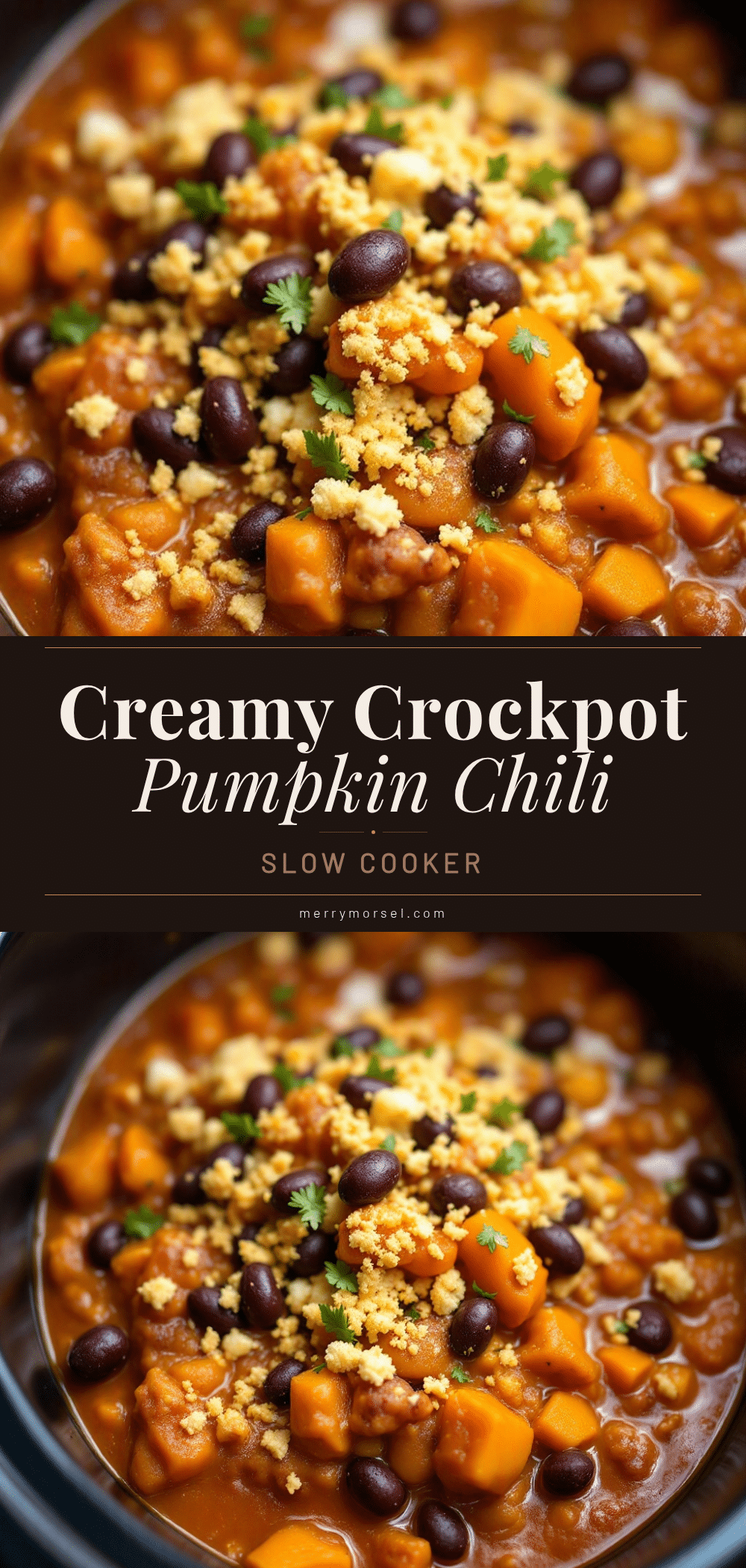 creamy crockpot pumpkin chili with black beans recipe