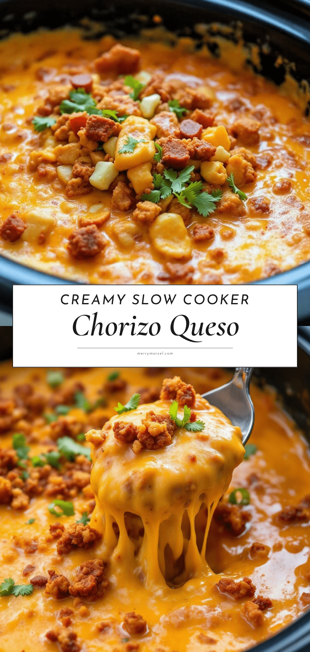 creamy slow cooker chorizo queso recipe