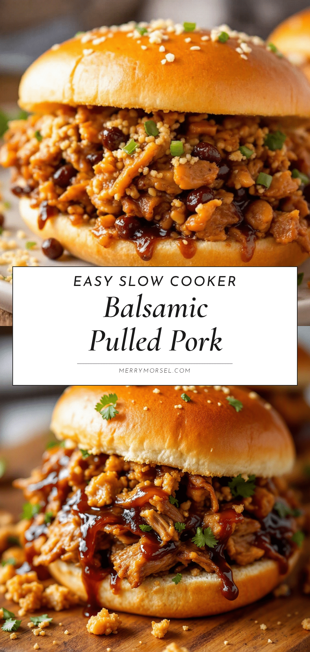 crockpot balsamic pulled pork sandwiches recipe