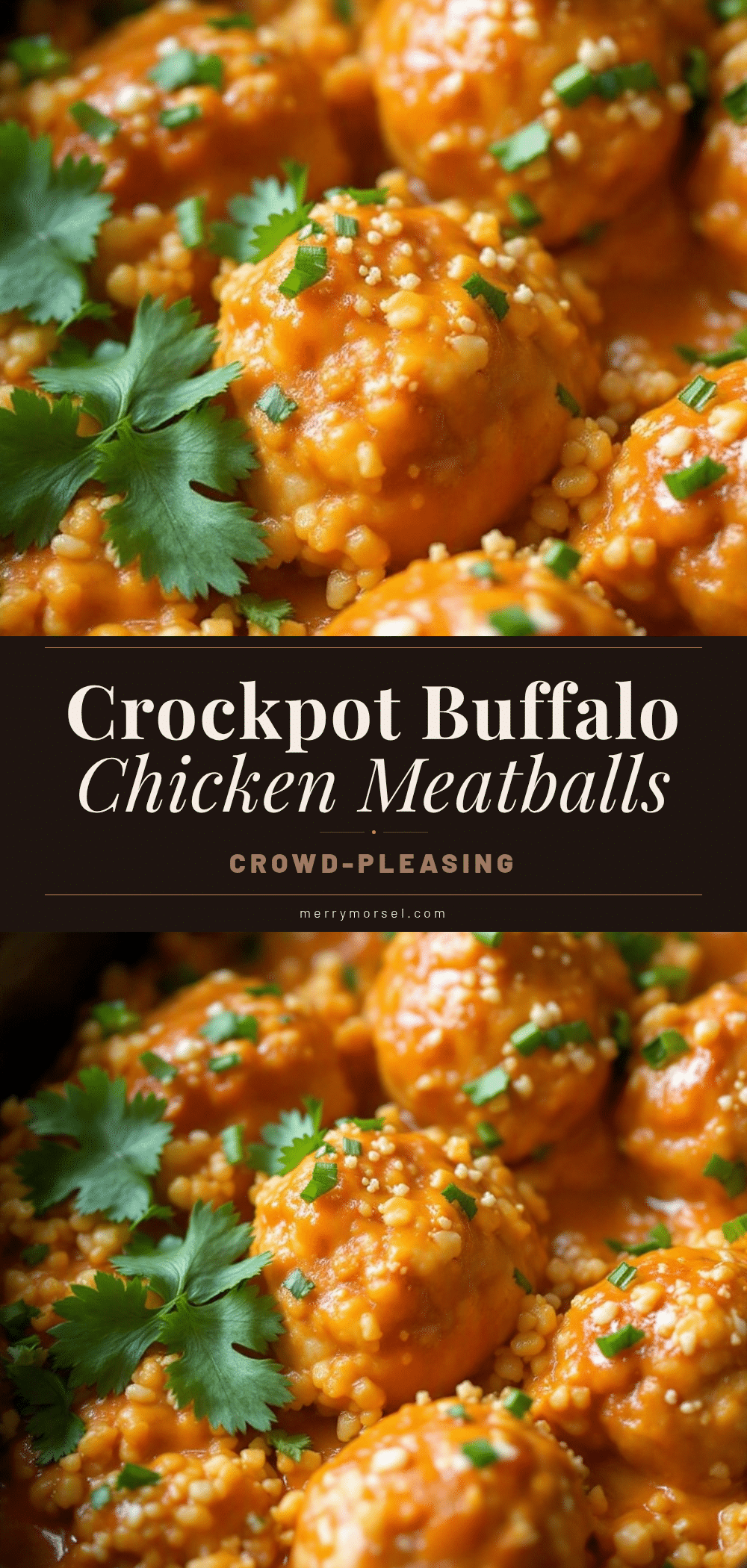 Crockpot Buffalo Chicken Meatballs recipe