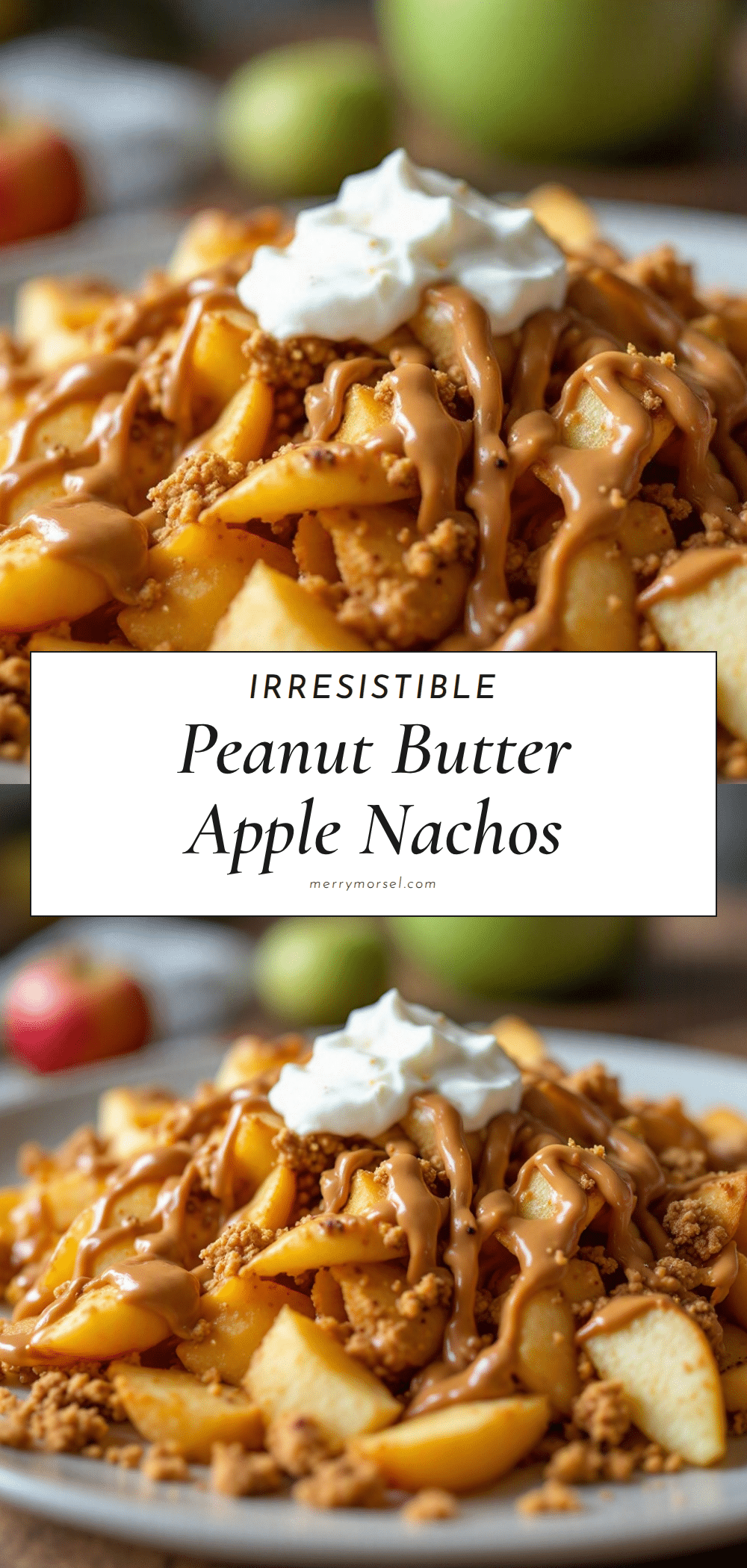 easy apple nachos with peanut butter drizzle recipe