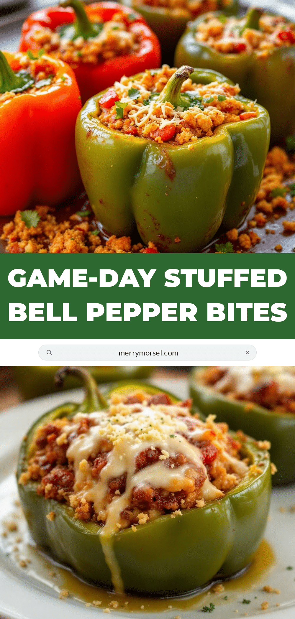 football-shaped stuffed bell peppers recipe