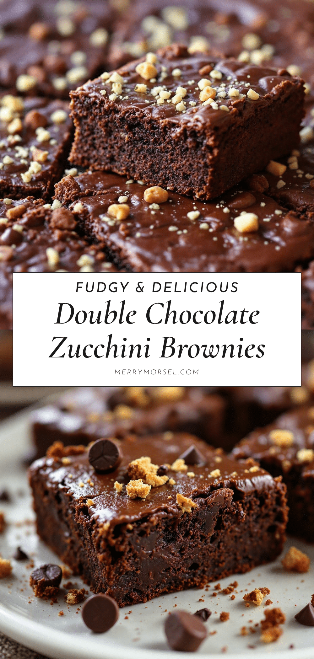 fudgy double chocolate zucchini brownies recipe