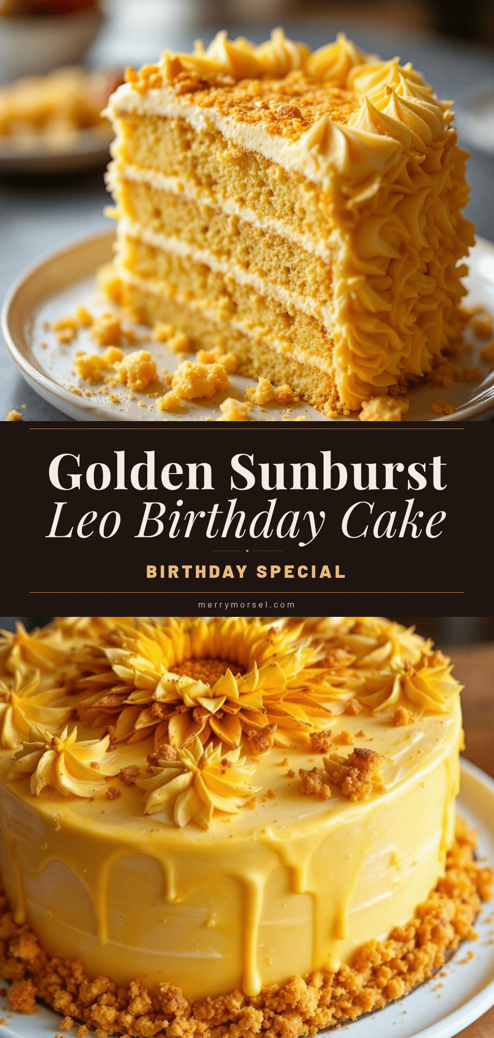 golden sunburst leo birthday cake recipe