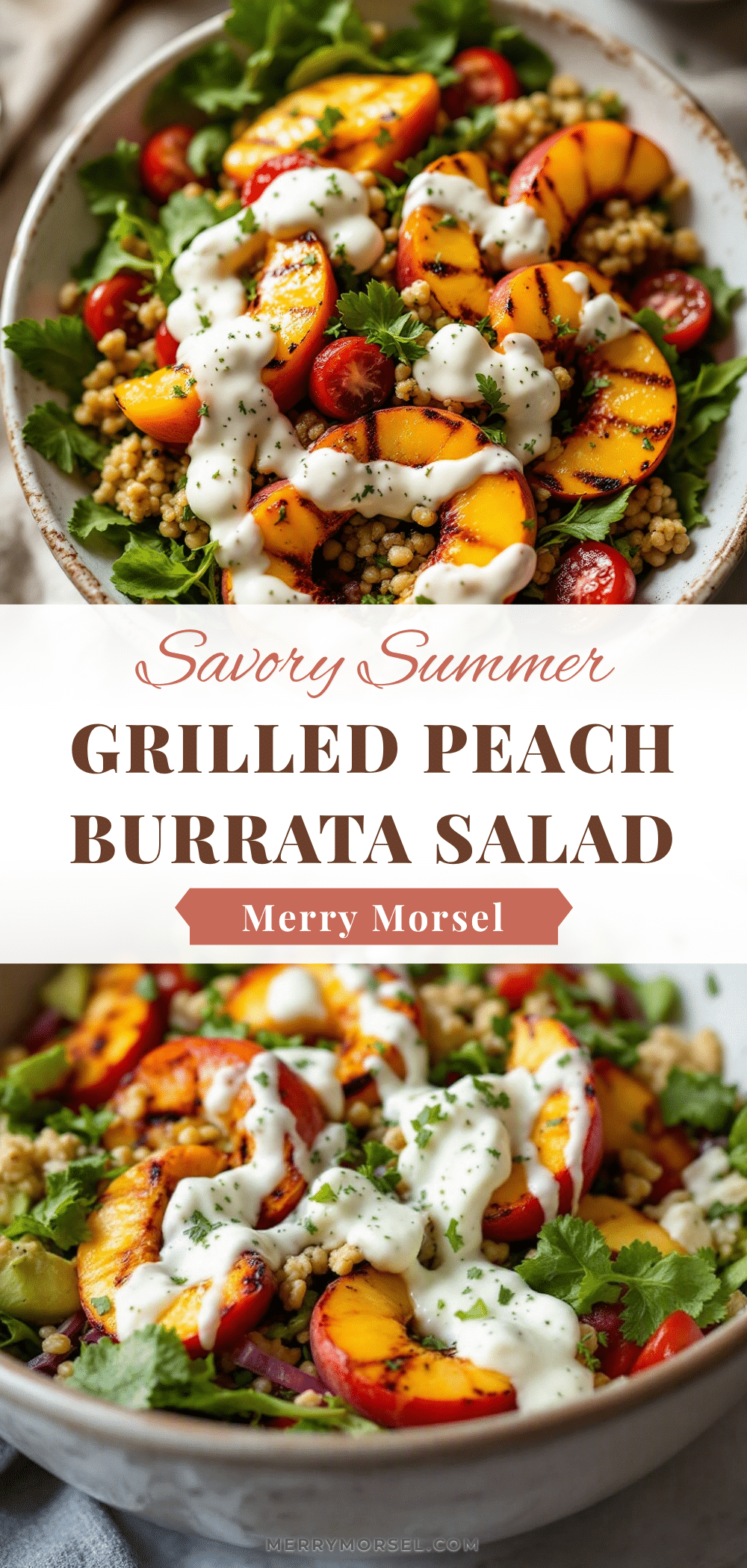 grilled peach and burrata salad recipe