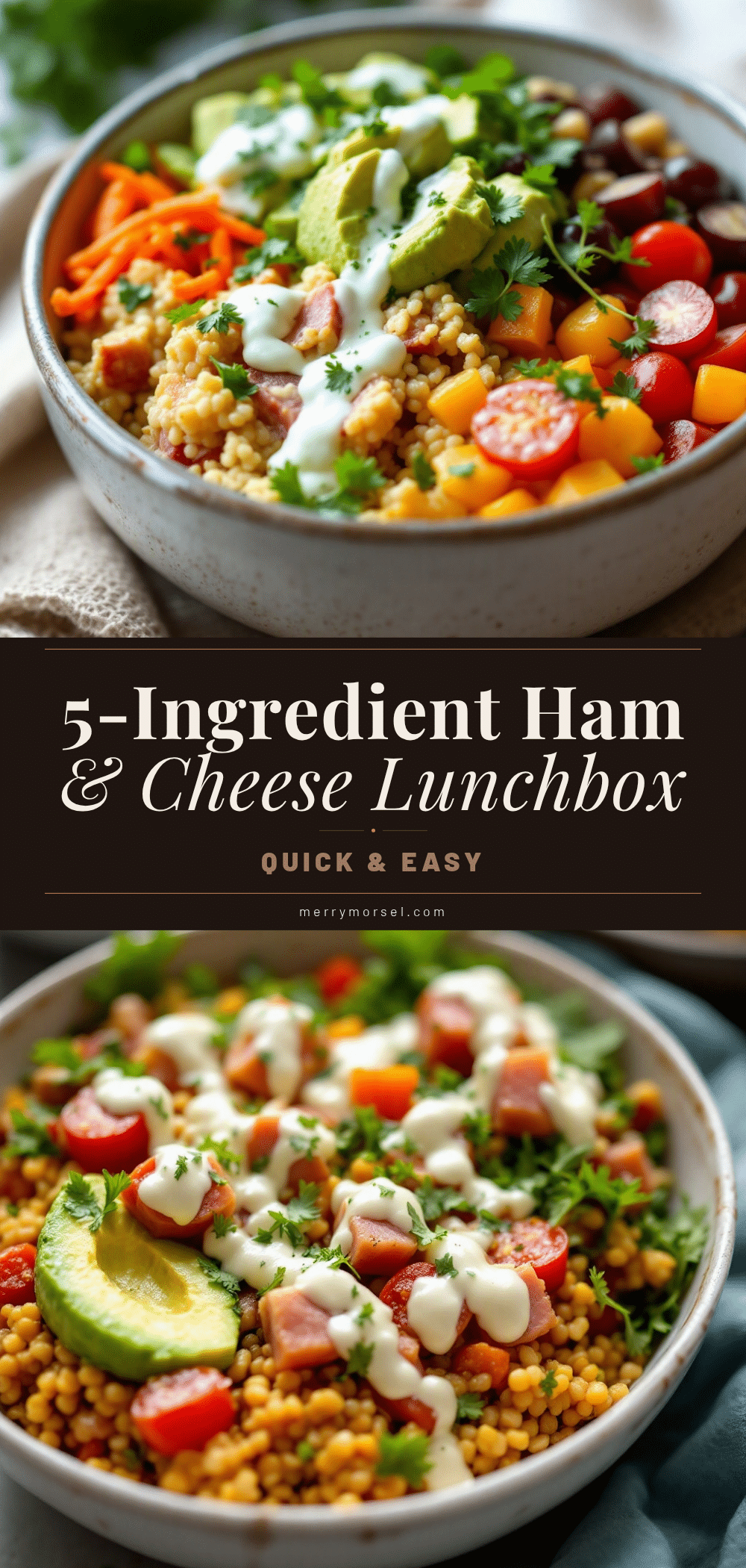 ham and cheese bento box lunch recipe