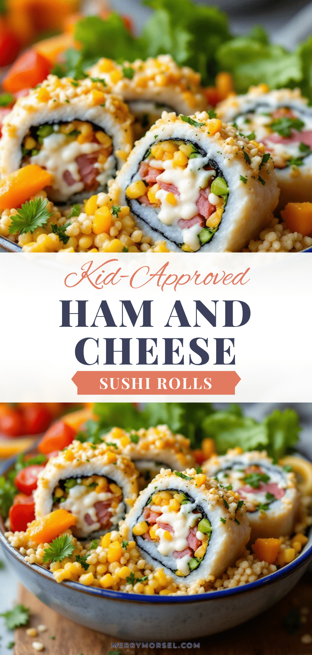 ham and cheese lunchbox sushi rolls recipe