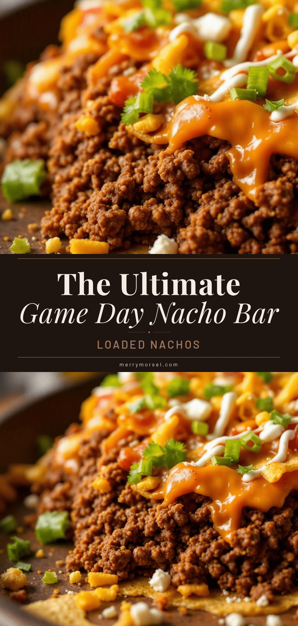 loaded nacho bar with ground beef recipe