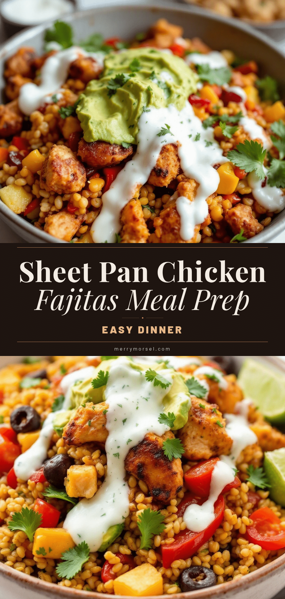 sheet pan chicken fajitas meal prep recipe