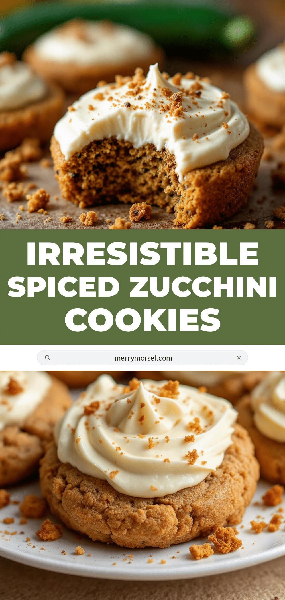 spiced zucchini cookies with cream cheese frosting recipe