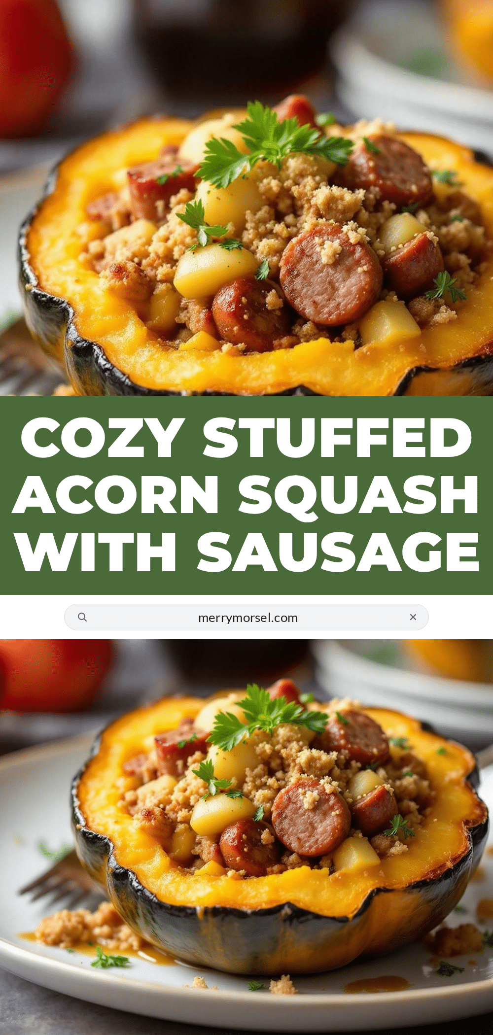 stuffed acorn squash with sausage and apples recipe