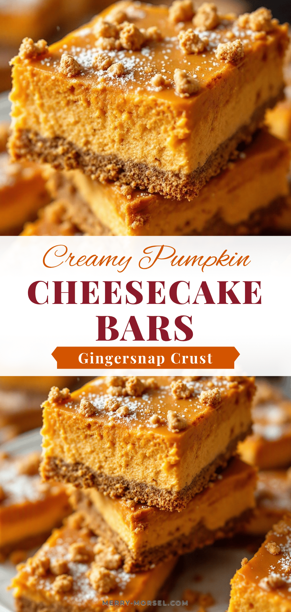 creamy pumpkin cheesecake bars recipe