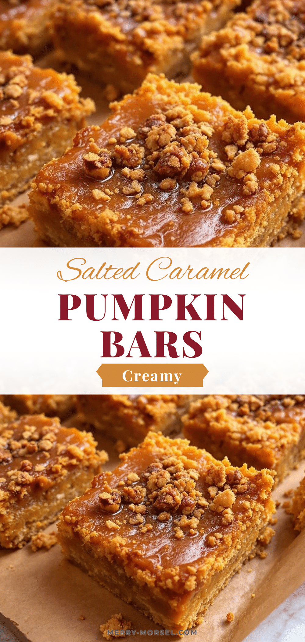 creamy salted caramel pumpkin bars recipe