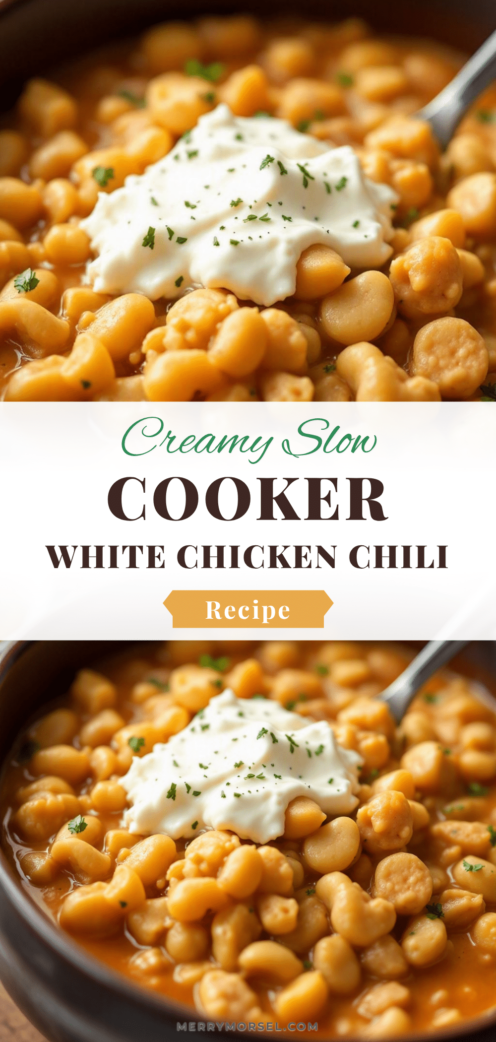 creamy slow cooker white chicken chili recipe