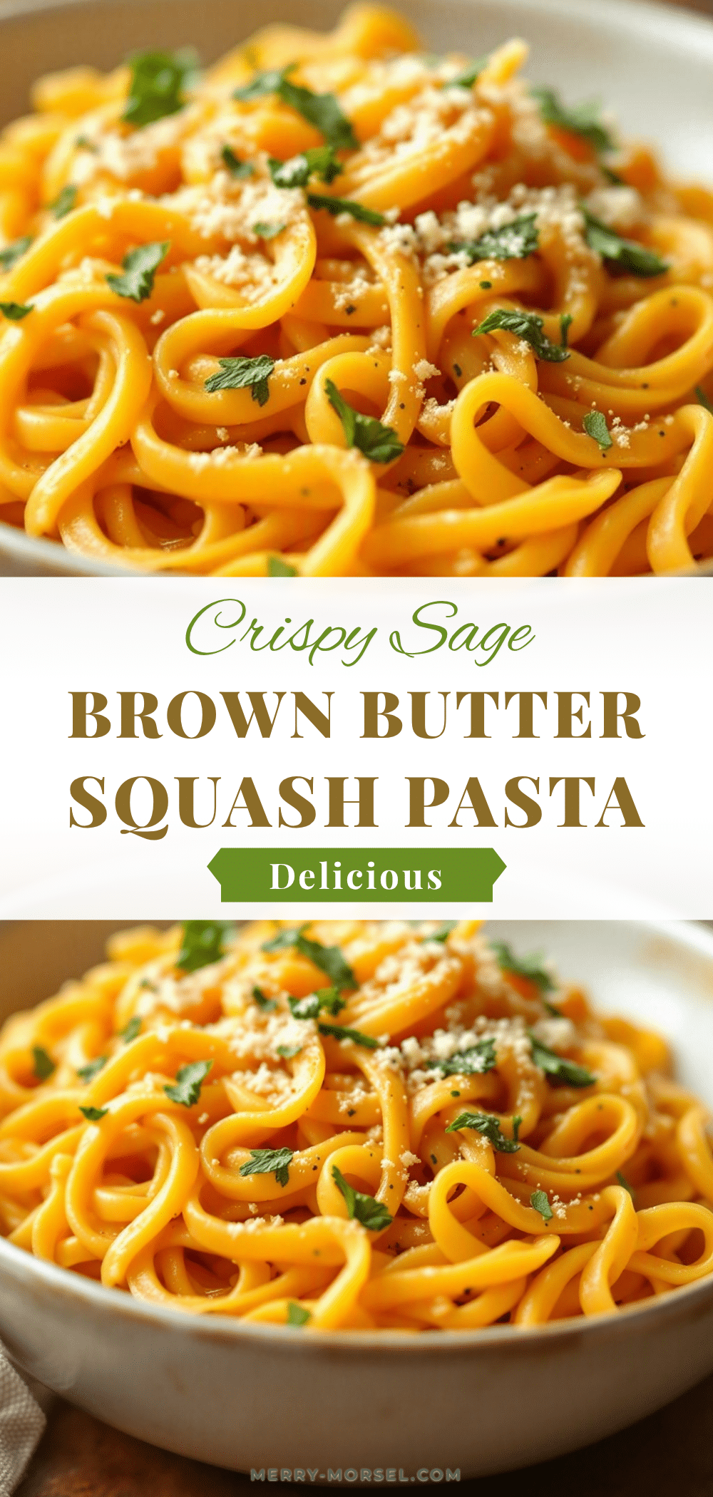 Crispy Sage Brown Butter Butternut Squash Pasta recipe