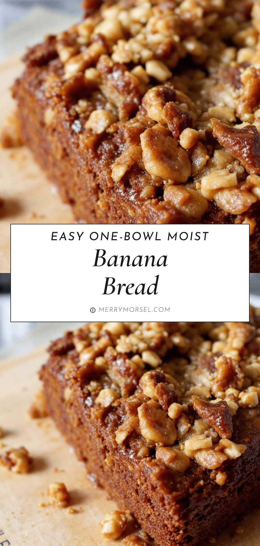 easy one-bowl moist banana bread with walnuts recipe