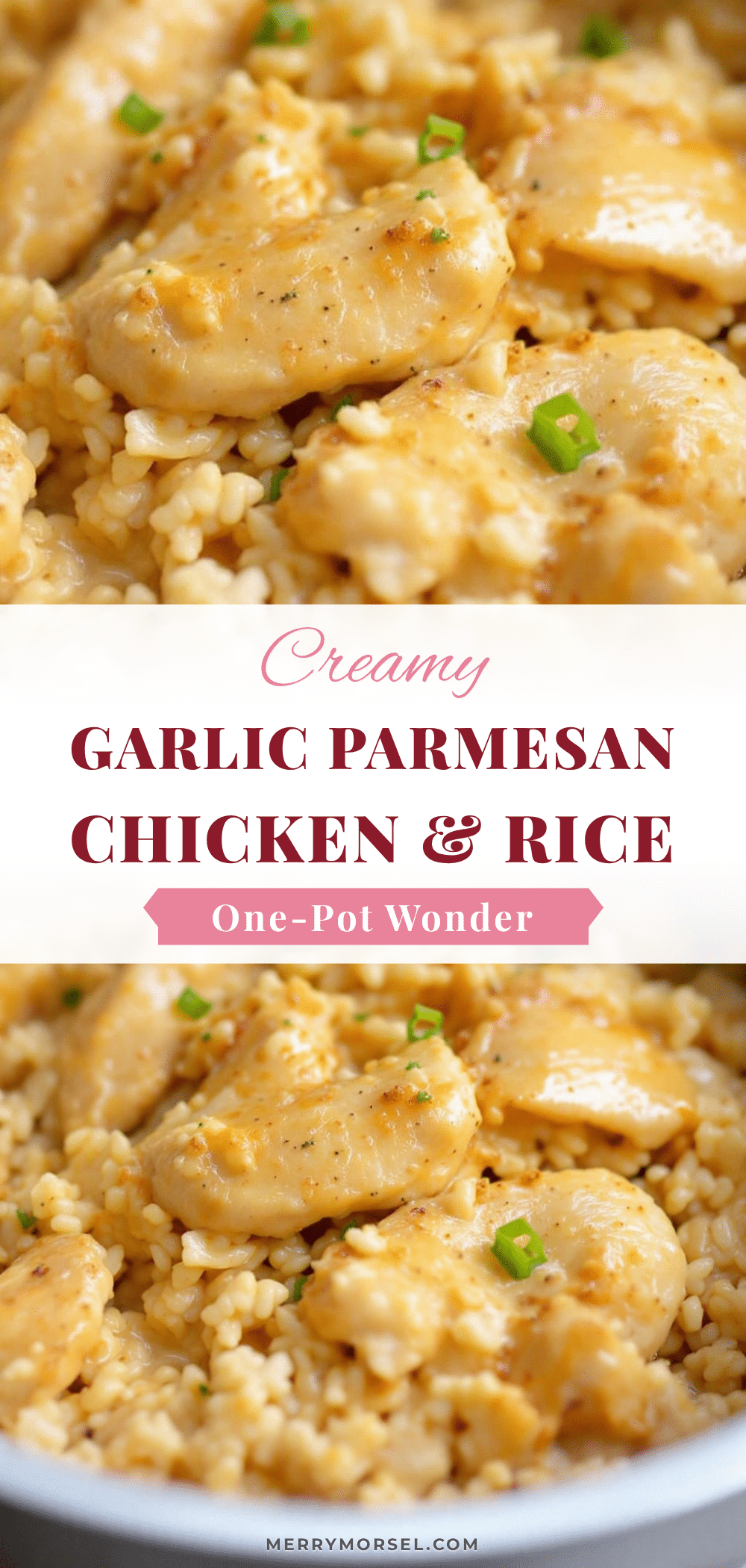 one-pot creamy garlic parmesan chicken and rice recipe